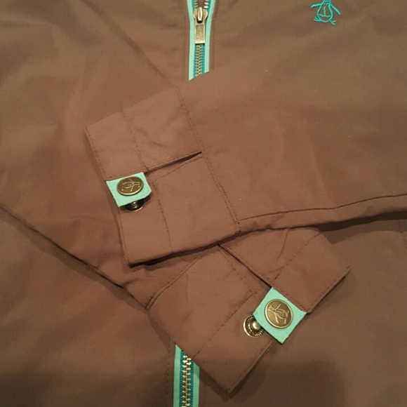 Original Penguin Boys Spring Jacket. Grey and Turquoise. Size 5/6 - Picture 7 of 8